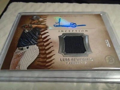 Luis Severino Topps Certified Autograph Bowman Inception Relic Card  - Image 1 of 2