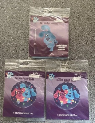 Globos Mylar Party Express Hallmark Blue's Clues de colección (2002) - Lote de 3 nuevos Foto 1 de 4