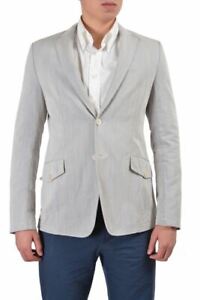 Versace Collection Men's Gray Two Button Sport Coat Blazer US 38 IT 48