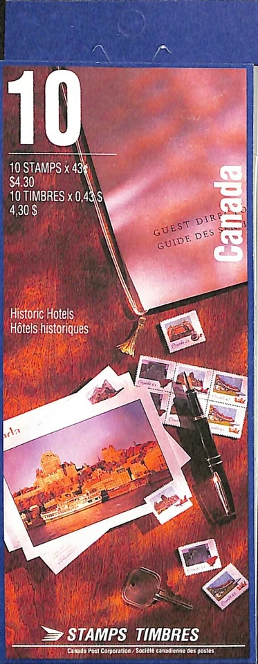 Canada - BK160a - Glued Flap - Scott #1467-1471 - 1993 - Historic CPR Hotels - Image 1 of 1