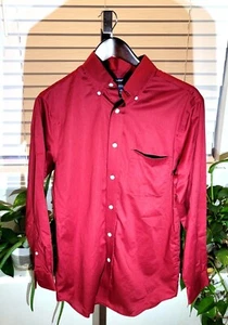 Croft & Barrow Red Classic Long Sleeve Button Up Dress Shirt Men's Size 15 32/33 - Picture 1 of 3