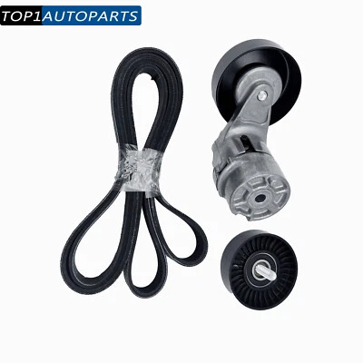 Belt Tensioner + Idler Pulley V-Belt Kit For Magentis Optima Rondo Santa Fe 2.7L - Image 1 of 4