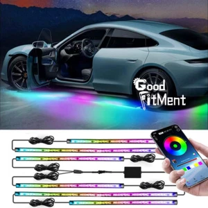 6Pcs RGB Dream Color Dreamcolor Car Underglow LED Kit Neon Strip Light Music APP - Picture 1 of 10