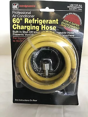 INTERDYNAMICS 60" AC SERVICE HOSE R12 R22 R502 WITH CHECK VALVE
