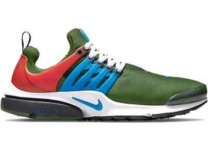 Nike Air Presto Multicolor Forest Green Red Blue CT3550-300 sz 8 Men's Retro