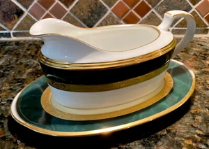 Noritake FITZGERALD Gravy Boat & Underplate (Relish Butter) Japan 4712 - Picture 1 of 17