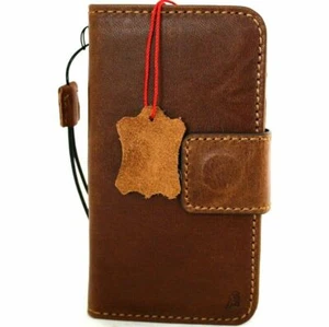 Funda de cuero curtido genuino para iPhone SE 2 2020 Wallet Cover Carga inalámbrica - Imagen 1 de 9