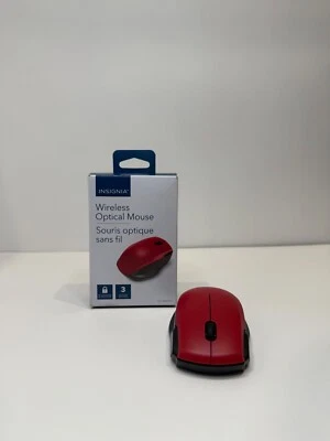 INSIGNIA WIRELESS 3-BUTTON OPTICAL MOUSE ( RED ) - NS-PWM3-C - Image 1 of 4