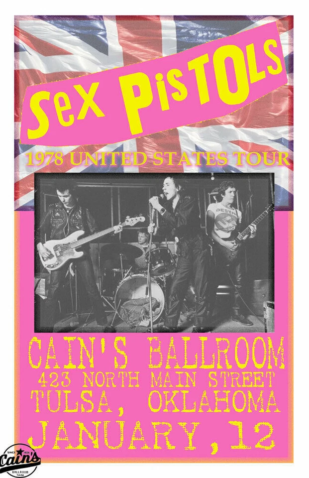 RÉPLICA DE PISTOLAS SEXUALES *CAIN'S BALLROOM* 1978 PÓSTER CONCIERTO Foto 1 de 1