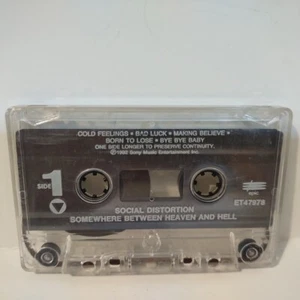 Social Distortion Somewhere Between Heaven and Hell Cassette Tape ONLY Epic Sony - Picture 1 of 4