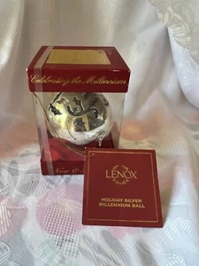 LENOX- NOW & FOREVER 2000 MILLENNIUM METAL POTPOURRI  CHRISTMAS ORNAMENT - Picture 1 of 1