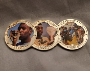 Pele Silver Coin 3 World Cup Wins Signed Messi Mbappe 2023 PSG Inter Miami MLS U - Picture 1 of 24