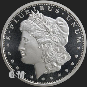2 oz .999 Fine Silver Round Morgan Design BU New FREE SHIPPING USA MADE IN USA - Picture 1 of 3