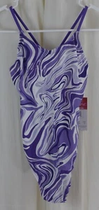 Kanu Surf Girls' Hurricane Beach Sport One Piece Swimsuit Purple Size 12 - Picture 1 of 3