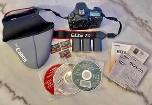 Canon 7D Body with 3 Batteries, 3 Compact Flash Cards, Charger & Accessories - Picture 1 of 24