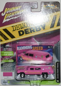 JOHNNY LIGHTNING STREET FREAKS DEMOLITION DERBY CUSTOM HAULIN HEARSE - Picture 1 of 9