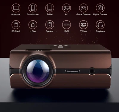 Excelvan BL46 1080P Projector Wifi 2000 lumen Wireless Home Theater - Image 1 of 4