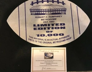 Minnesota Vikings Game Used Metrodome Roof Football Shape - Picture 1 of 1