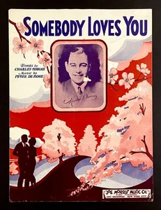 Somebody Loves You 1932 Morton Downey VTG Sheet Music Piano Uke Banjo Tobias - Picture 1 of 3