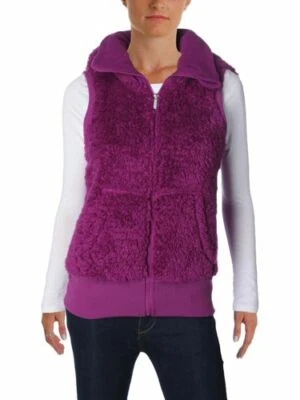 Chaleco con Capucha Kensie Para Mujer Cálido Piel Sintética Sherpa Púrpura, Talla Pequeña, ¡NUEVO CON ETIQUETAS! Foto 1 de 2