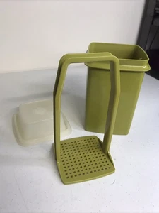 Vintage Tupperware Pick A Dill Pickle Halter olivgrün 1330-4 Deckel & Behälter - Bild 1 von 8