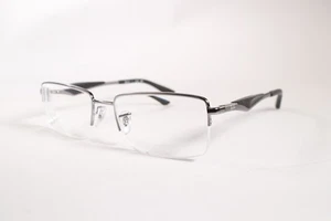 Ray Ban Eyeglasses RB 6285 Unisex Silver 2502 Semi-Rimless Metal Glasses Frames - Picture 1 of 4