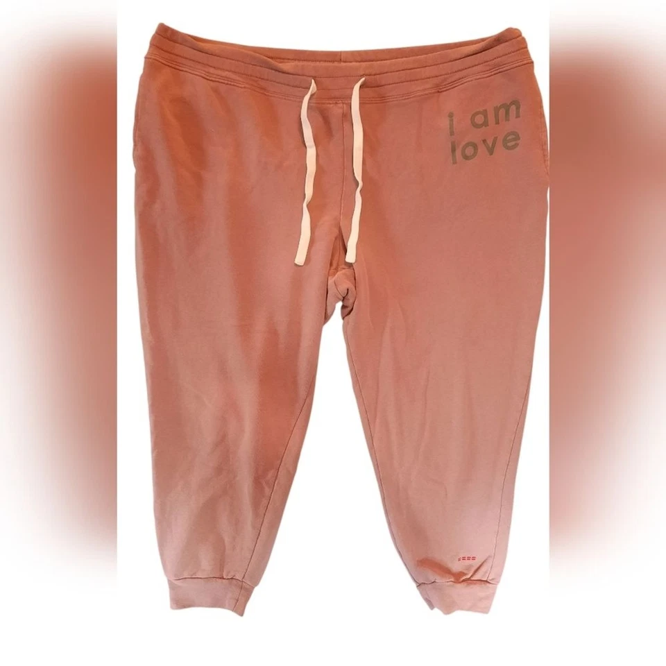 Pantalones deportivos Peace Love World para mujer LP rosa jogger ropa de estar cómoda elásticos Foto 1 de 4