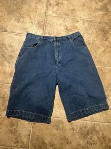 Colorado Jean Shorts 36x13 Blue Denim Baggy Long Jorts Y2K Skater Hip Hop - Picture 1 of 5