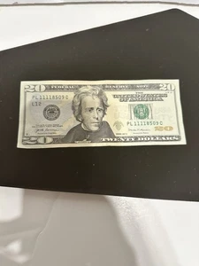 2017 Serie A 20 $ Federal Reserve Schein mit Seriennummer Anfang 1111 - Bild 1 von 8