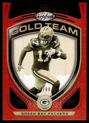 Davante Adams 2021 certificado por Panini rojo/99 Packers #GT-15 A6 Foto 1 de 2