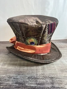 Alice in Wonderland Disney “Mad Hatter” Top Hat Costume Cosplay Halloween - Picture 1 of 14