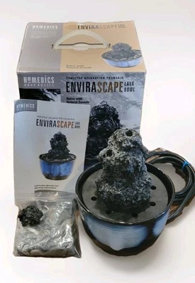 Homedics Envirascape Lava Bowl Table Top / Bookshelf Fountain - Tested & Working - Image 1 of 4