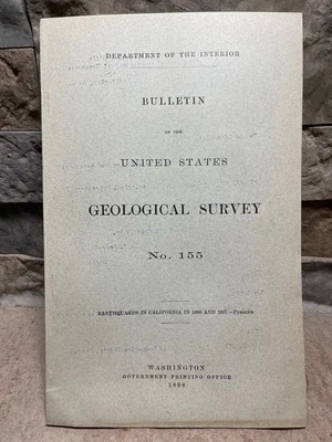 1896  & 1897 US Geological Survey Earthquakes in California  by Charles Perrine - Image 1 of 4