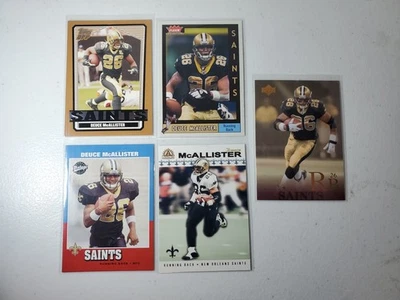 Deuce McAllister Lot (5) 🔥🏈⚜️ New Orleans Saints, Topps, Upper Deck,  Vintage - Image 1 of 4