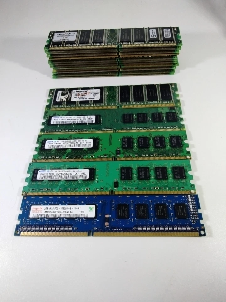 Samsung Hynix Atp 12GB 4 x 1GB 2GB 12 x 512 Mb 1Rx8 PC2 2Rx8 PC3 Memory RAM Lot - Image 1 of 4
