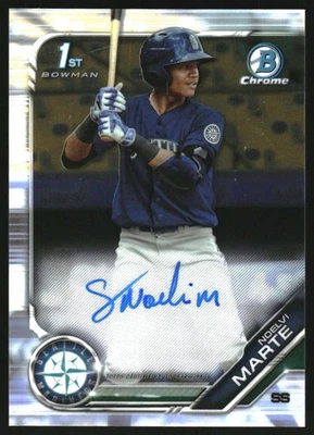 2019 Bowman Chrome Prospect Autographs #CPANMA Noelvi Marte Auto - Image 1 of 2