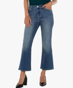 Liverpool Hannah Crop Flare Denim Jeans 8/29 New With Tags Bayard Blue Denim - Picture 1 of 15