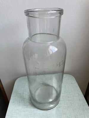 Ancien pot bocal conservation pharmacie 2 litres bulles Verre n°3 - Photo 1/4