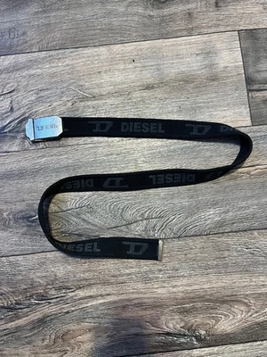Cinto preto DIESEL vintage Y2K logotipo grande - Imagem 1 de 4
