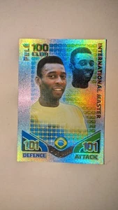 Match Attax 2010 World Cup Pele International Master Card 100 Club Football Card - Picture 1 of 2