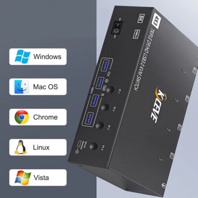 KVM Splitter Extender dock station USB3.0 KVM Switcher Splitter Adapter USB HUB - Image 1 of 4