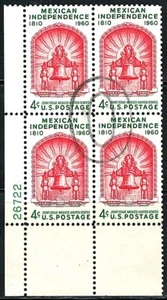 US Block of 4 SON Cancel stamp Scott# 1157, (used) - Picture 1 of 1