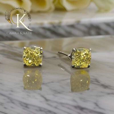 1 carat Hybrid Diamond Earrings - Stud earrings for women - Lab created Diamonds - Image 1 of 3