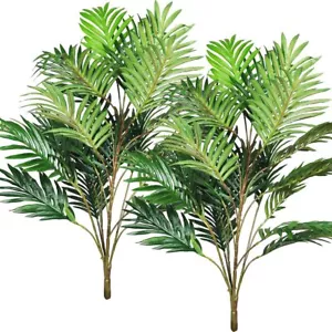 Artificial Plants Palm Leaves Green Greenery Tree Faux Fake Tropical Large Le... - Picture 1 of 7