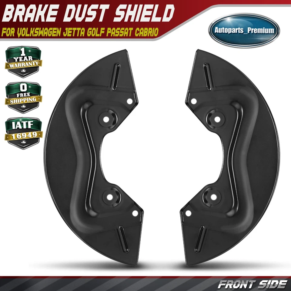 Protector antipolvo de freno delantero 2 piezas para Volkswagen Jetta 1995-1999 Golf Passat Cabrio Foto 1 de 4