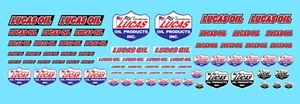 Decalcomanie Decals LUCAS OIL 1/43 1/32 1/24 Auto Wasserrutsche Benzin Decal Race - Bild 1 von 2