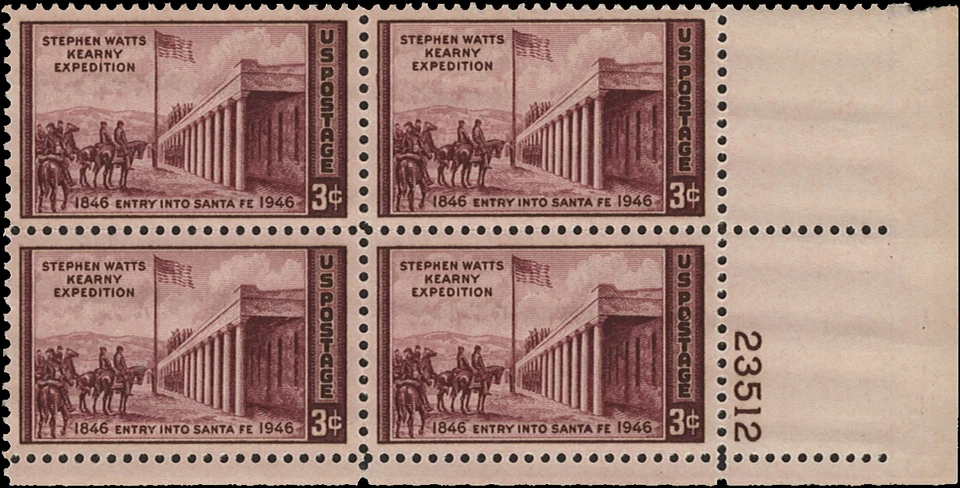 Scott # 944 - US Plate Block Of 4 - Kearney Expedition - 3 c - MNH - 1946 - Image 1 of 1