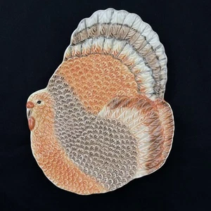 Turkey Decorative Plate Thanksgiving Global Design Connections Kate Williams - Picture 1 of 7