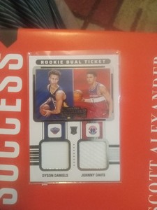 2022-2023 Panini Contenders Rookie Dual Ticket Patch Dyson Daniels Johnny Davis