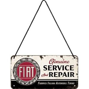 Tin sign door sign hanging sign 4 x 8 in -  Fiat  Fiat Service & Repair